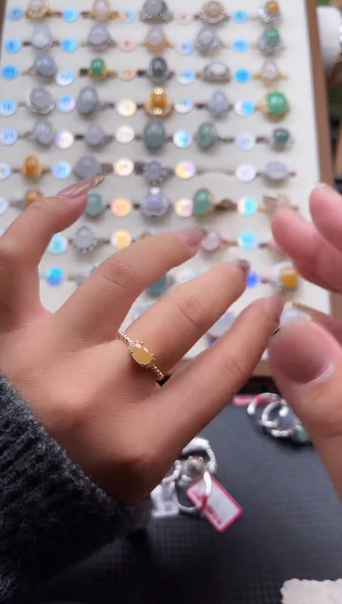 【闪购商品】翡翠戒指银S925镶嵌天然A货翡翠戒指