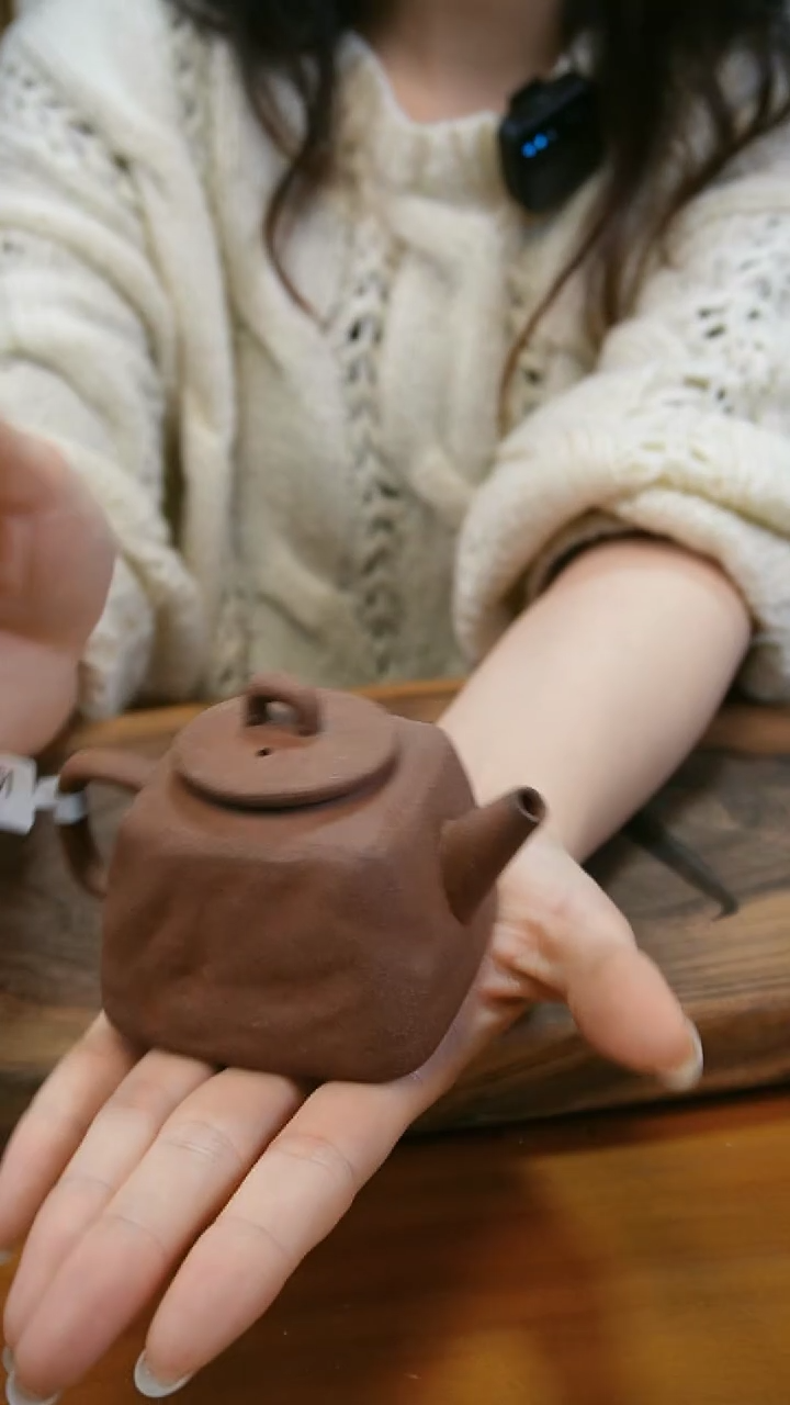 【闪购商品】K01朱泥磨砂感老岩泥茶壶