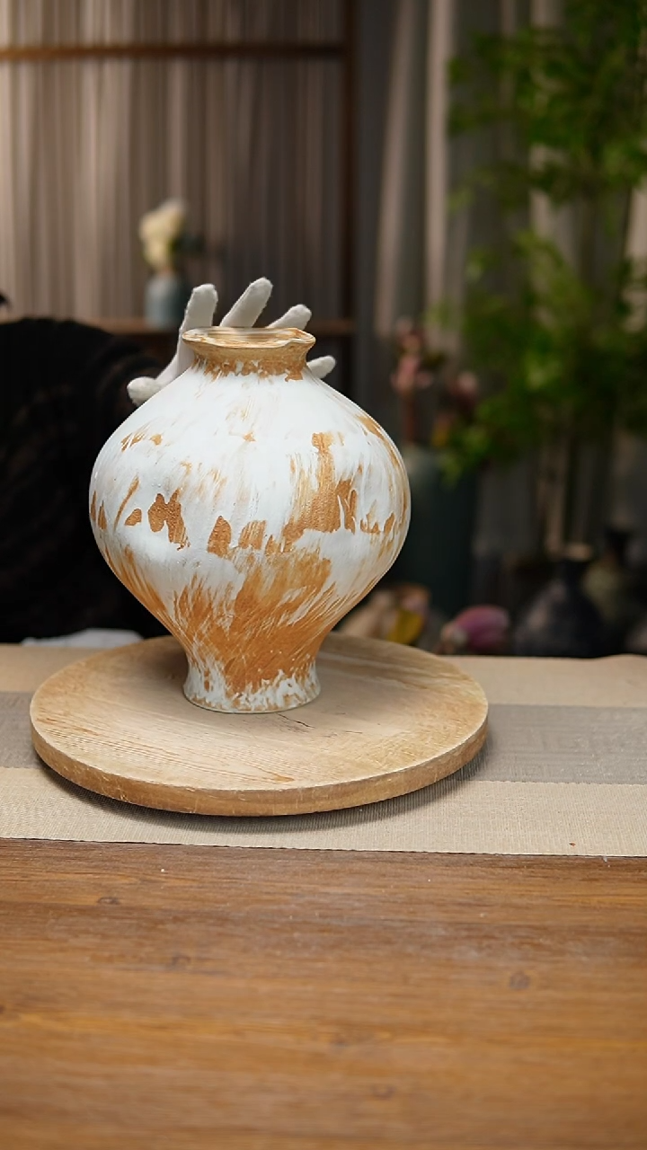 【闪购商品】陶瓷  花器诧寂黄灯笼