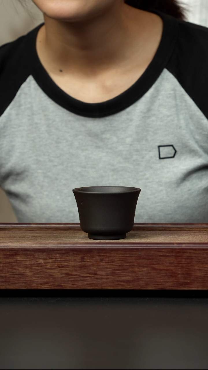 紫砂茶杯黑料 风铃杯