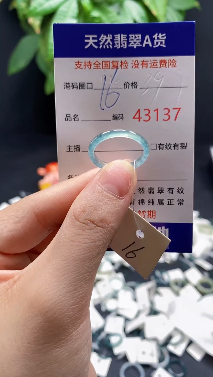 翡翠戒指未镶嵌天然翡翠戒圈3137