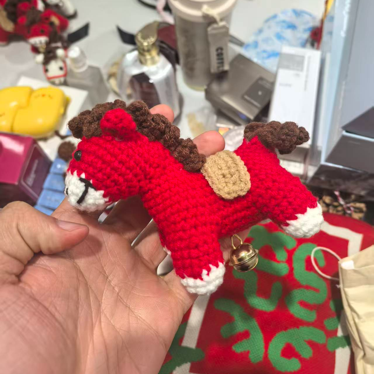 新款手工钩织马上有钱小马玩偶