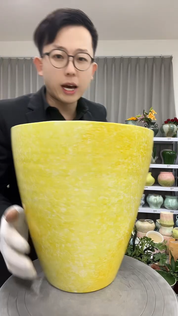 12.4陶瓷花盆直播链接高. 27     口25