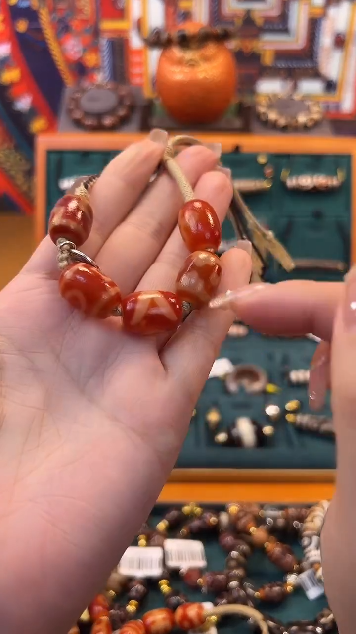 玛瑙/玉髓（覆膜）颈饰合金17.(微瑕)