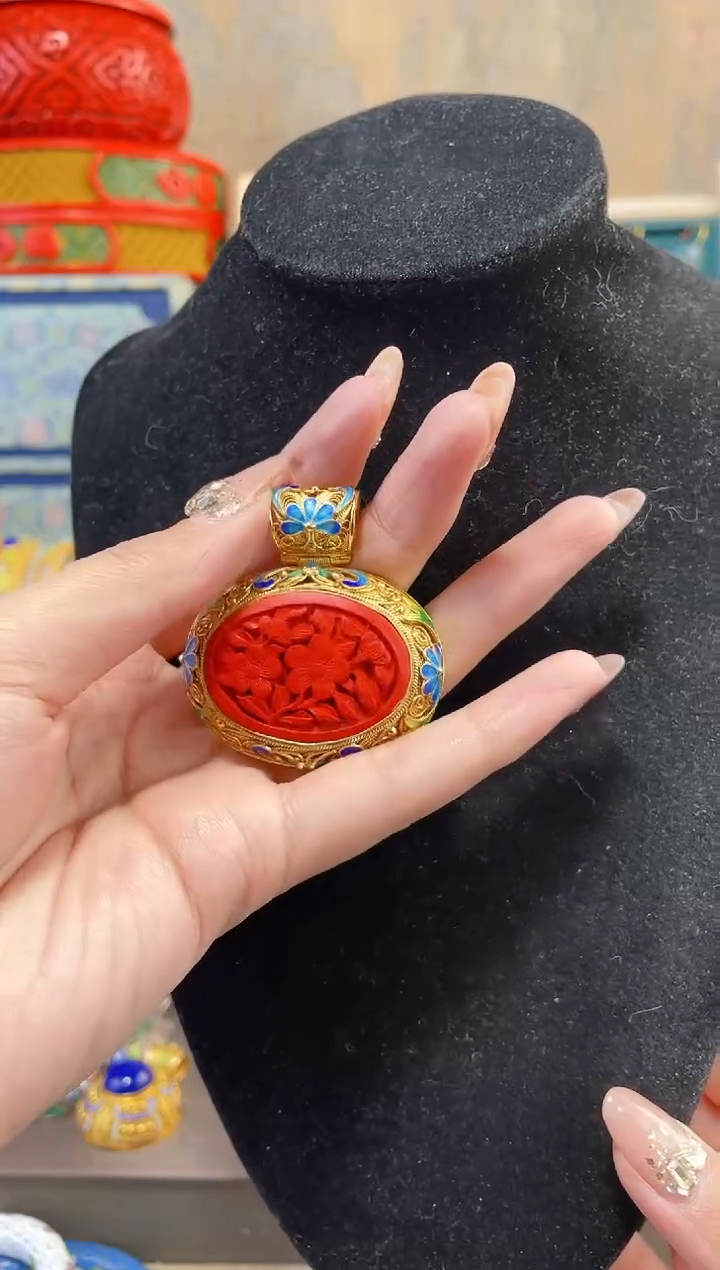 【闪购商品】非遗绝技花丝镶嵌吊坠