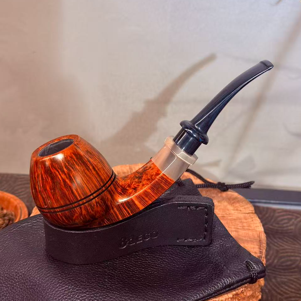 九哥-王健亲工石楠木手工斗男士礼品经典收藏盾牌号角