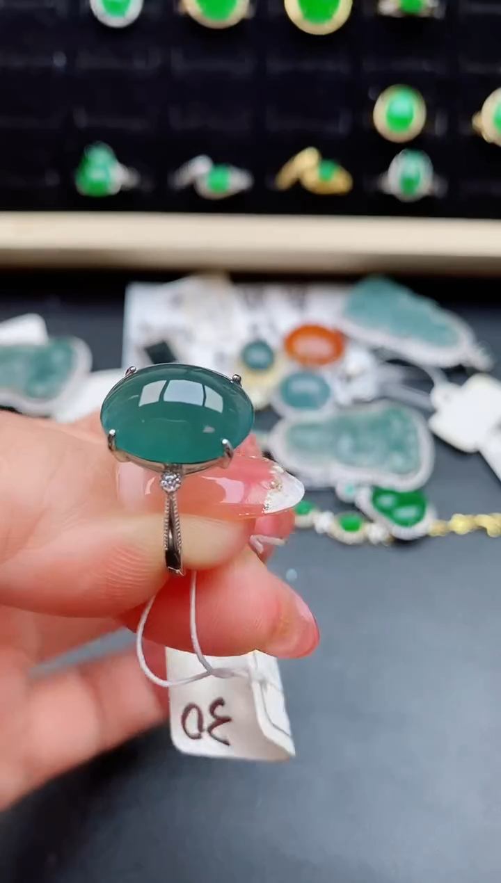 【闪购商品】翡翠戒指银S925镶嵌12121212