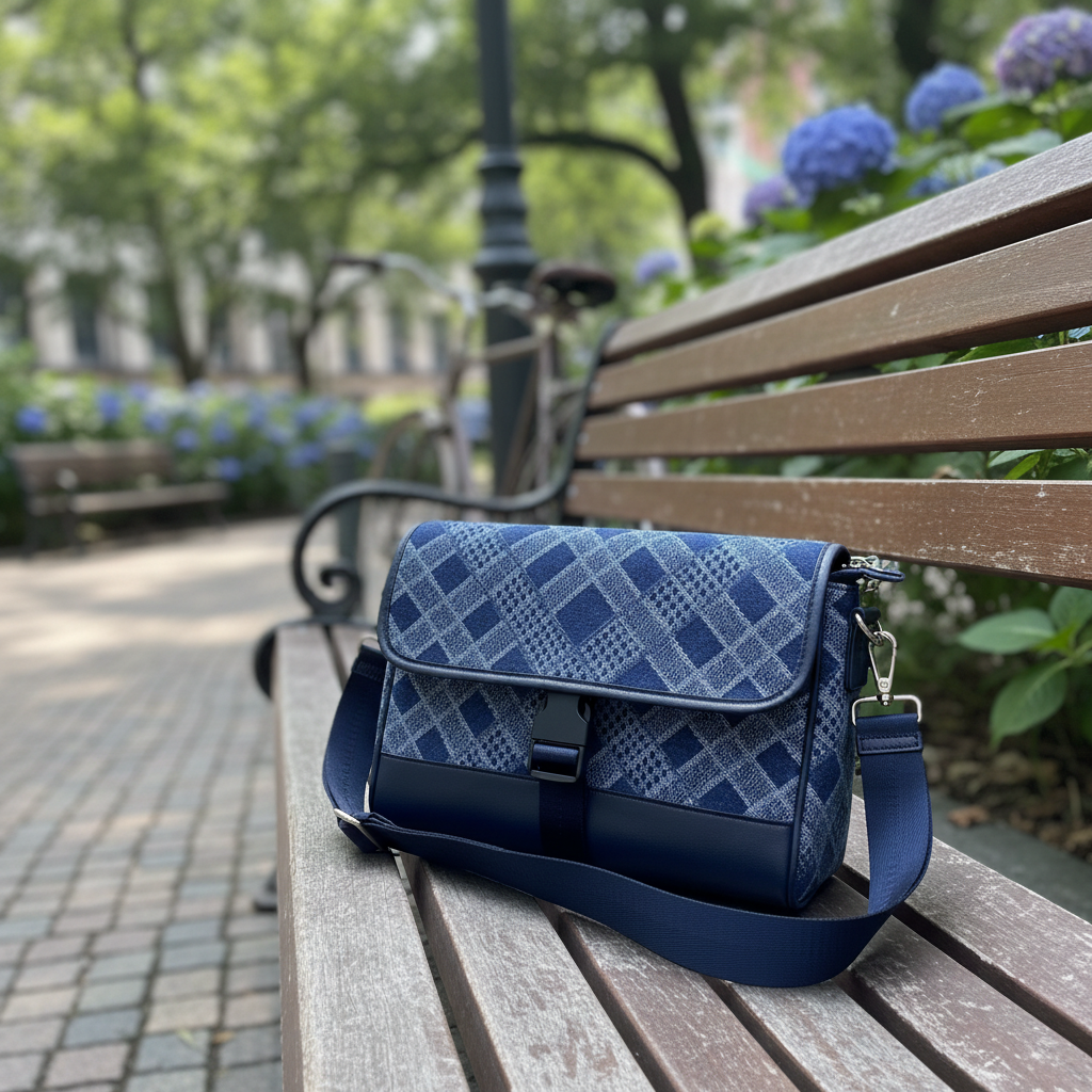 【定做款】斜挎包男士布包2025格纹花色单肩包户外防刮耐磨骑行男包