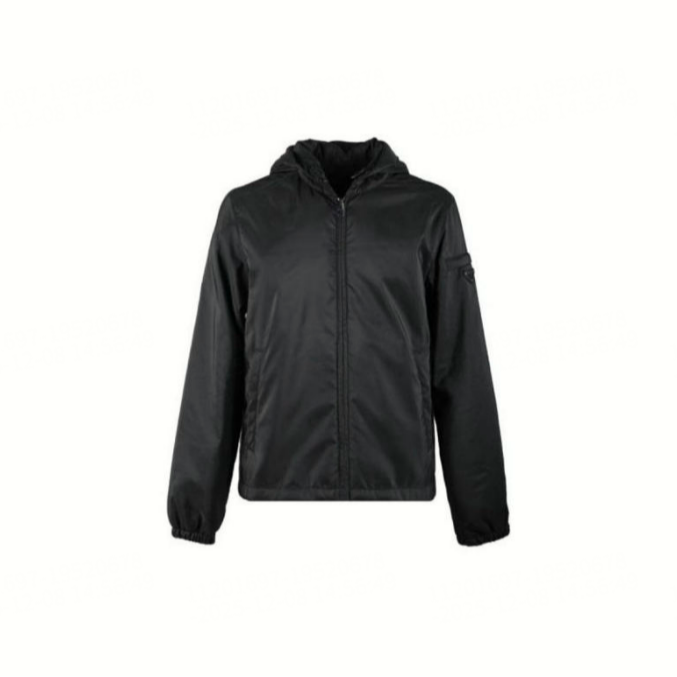 未使用 Prada/普拉达 连帽长袖夹克外套 黑色/M