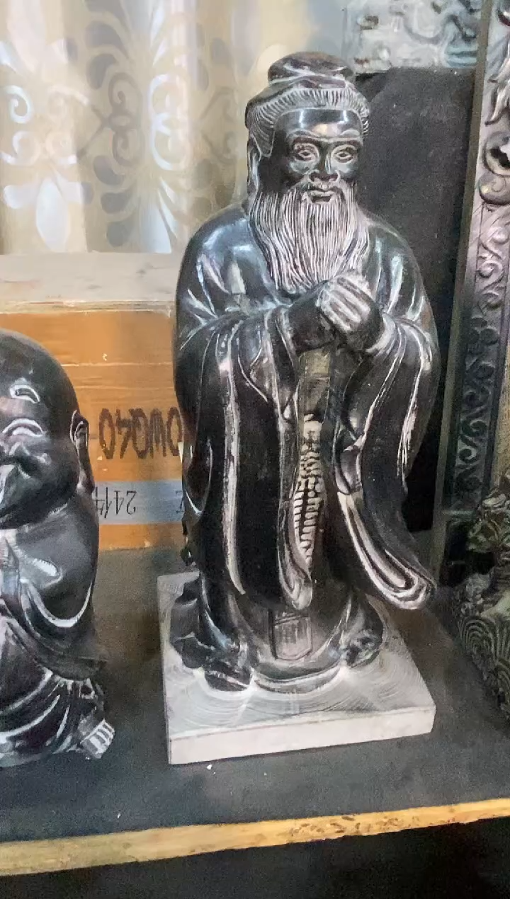 石材山西青石孔子高度50厘米左右