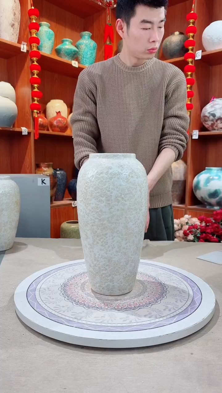 【闪购商品】瓶陶瓷花瓶 无花 茶白大号