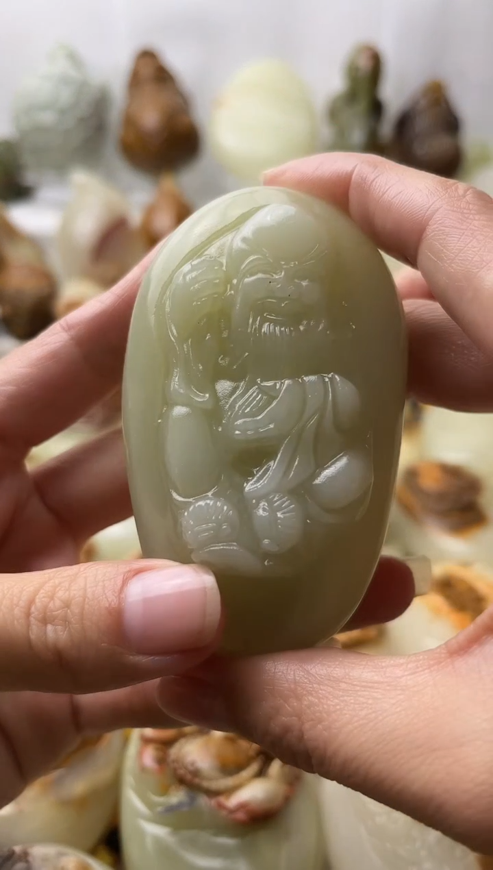 石材古青石棉纹正常不退换寿星