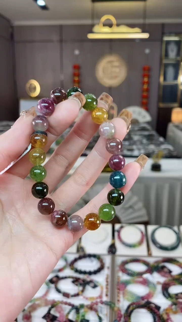 【闪购商品】碧玺单圈手串9mm+未镶嵌一物一证dan