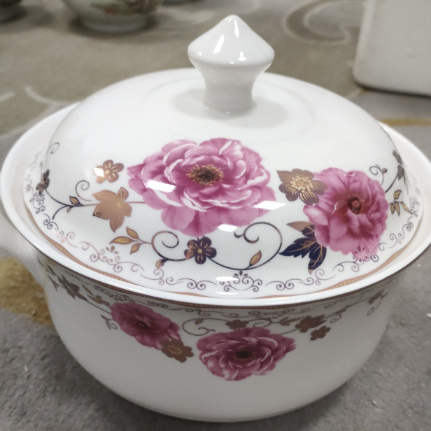 大号加厚汤碗带盖