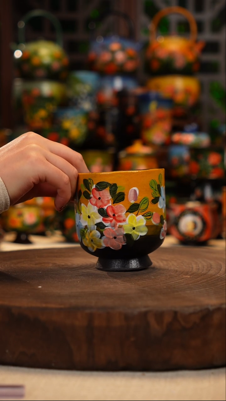 紫砂油画手绘釉下彩