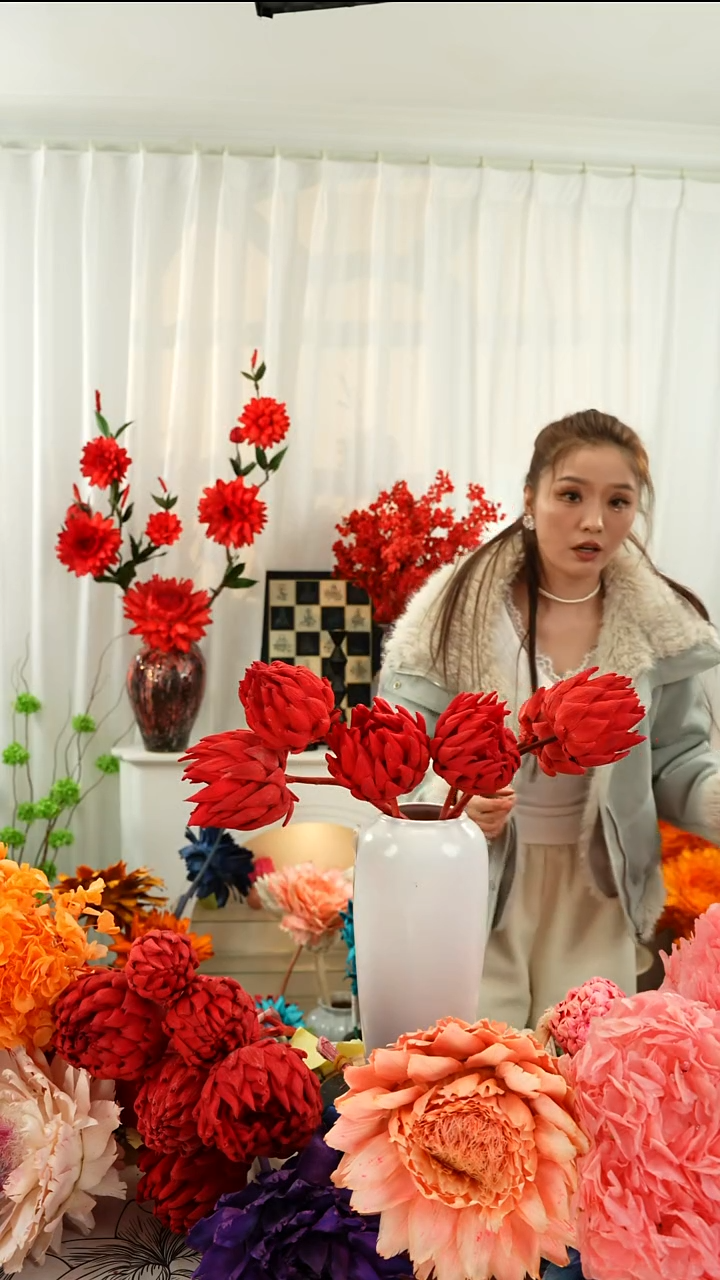 永生洋蓟 霸王花6个头中国红【叶片有伤】A70