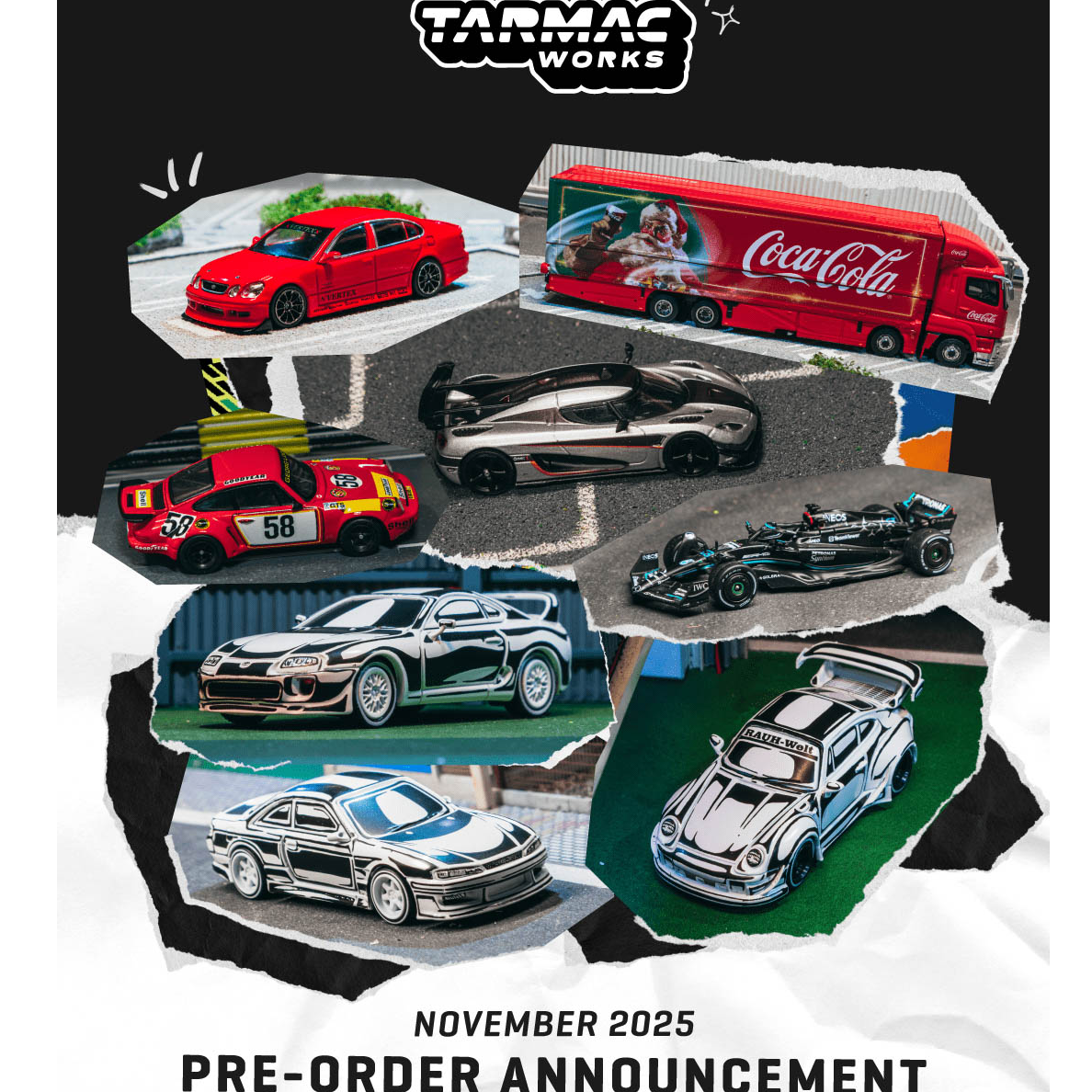 【预售】TW 1:64 丰田 宝马 科尼塞克 保时捷 合金汽车模型