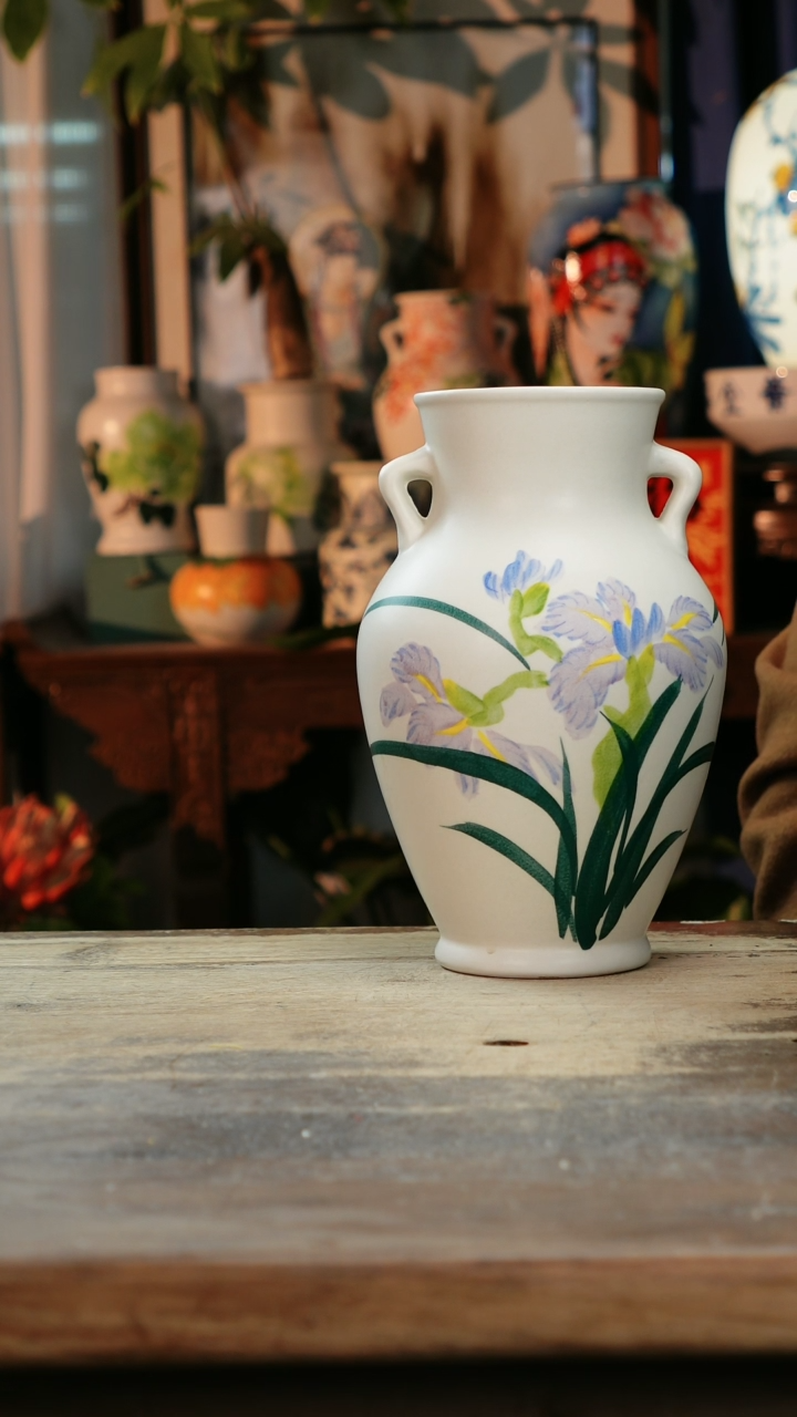 【闪购商品】瓷片景德镇纯手工釉下彩精品花瓶