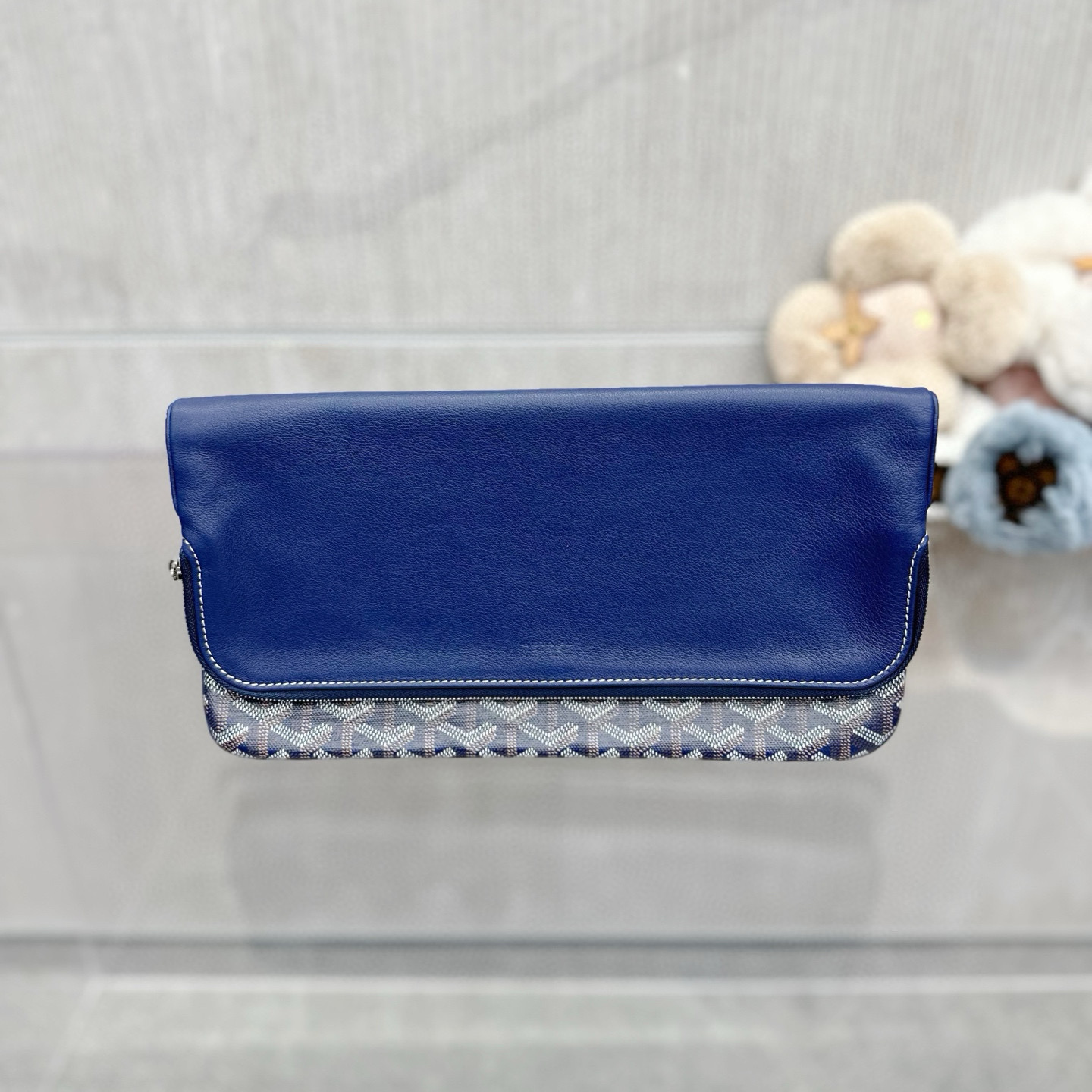 99新 Goyard Goyard戈雅 老佛爷 满印翻盖手拿包