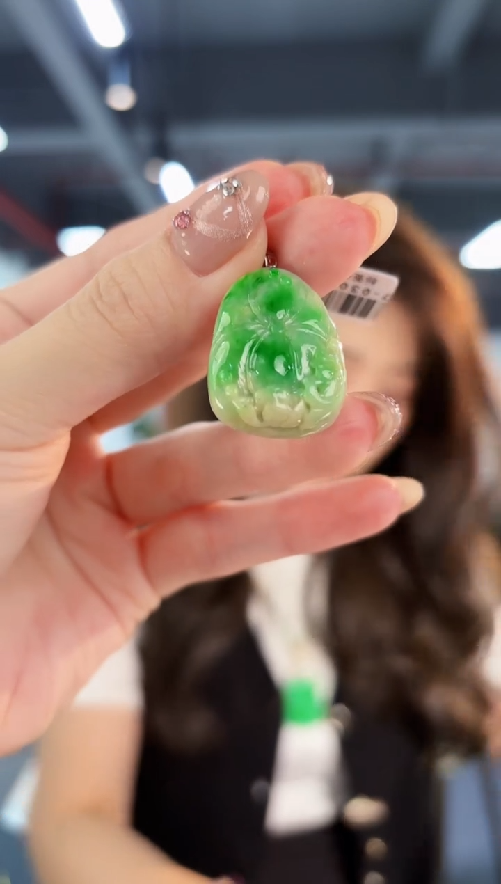 【闪购商品】翡翠颈饰18K金镶嵌缅料A货/支持复检/一件