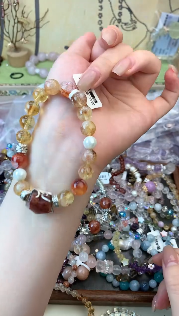 黄晶手链未镶嵌233手串