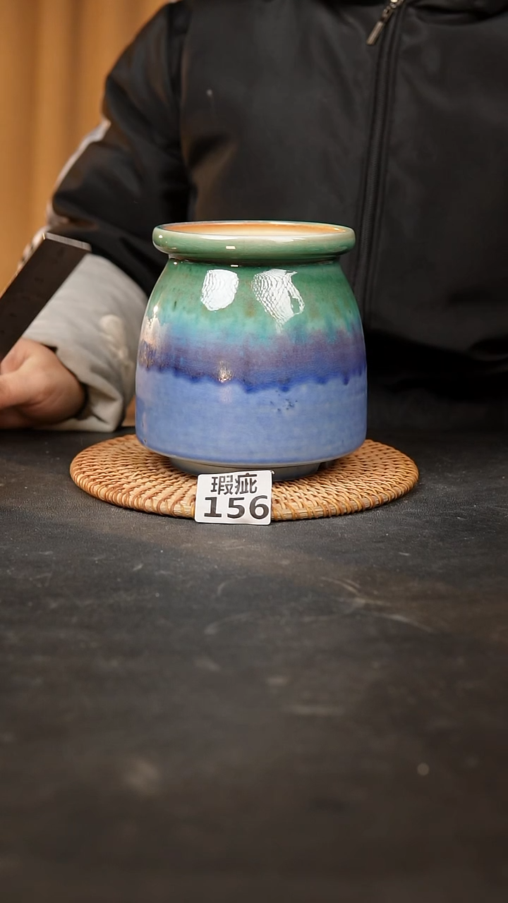 【闪购商品】瓷片156泥泥手工花盆口10