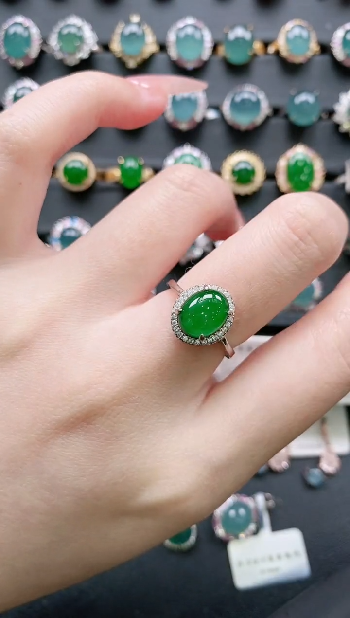 【闪购商品】翡翠戒指银S925镶嵌11111111