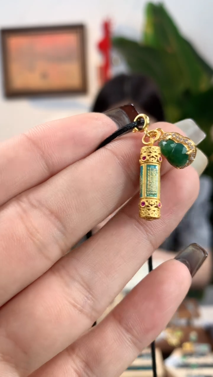 翡翠银S925镶嵌吊坠(不含链)吊坠