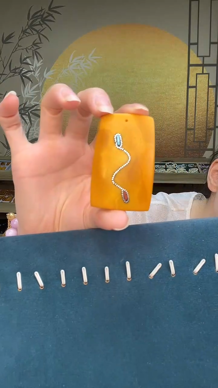 裸石琥珀未镶嵌A2713天然蜜蜡绑绳