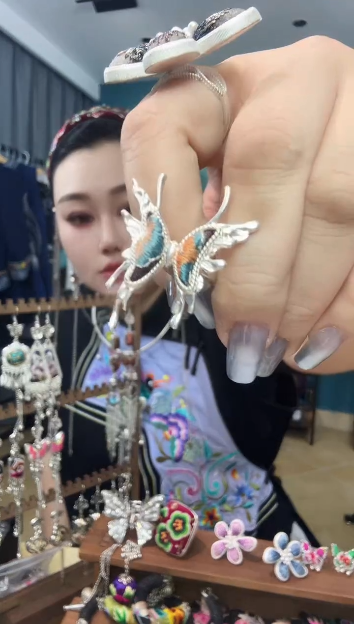 刺绣纯手工民族风刺绣戒指