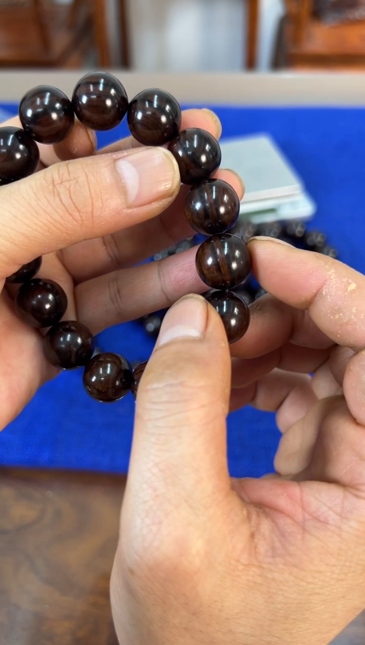 手串/手链黄花梨/降香黄檀1.5紫油梨水波纹手串