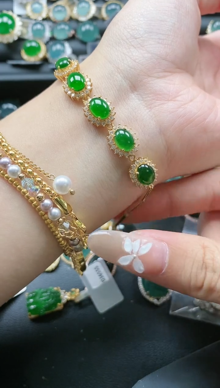 【闪购商品】翡翠戒指银S925镶嵌651511