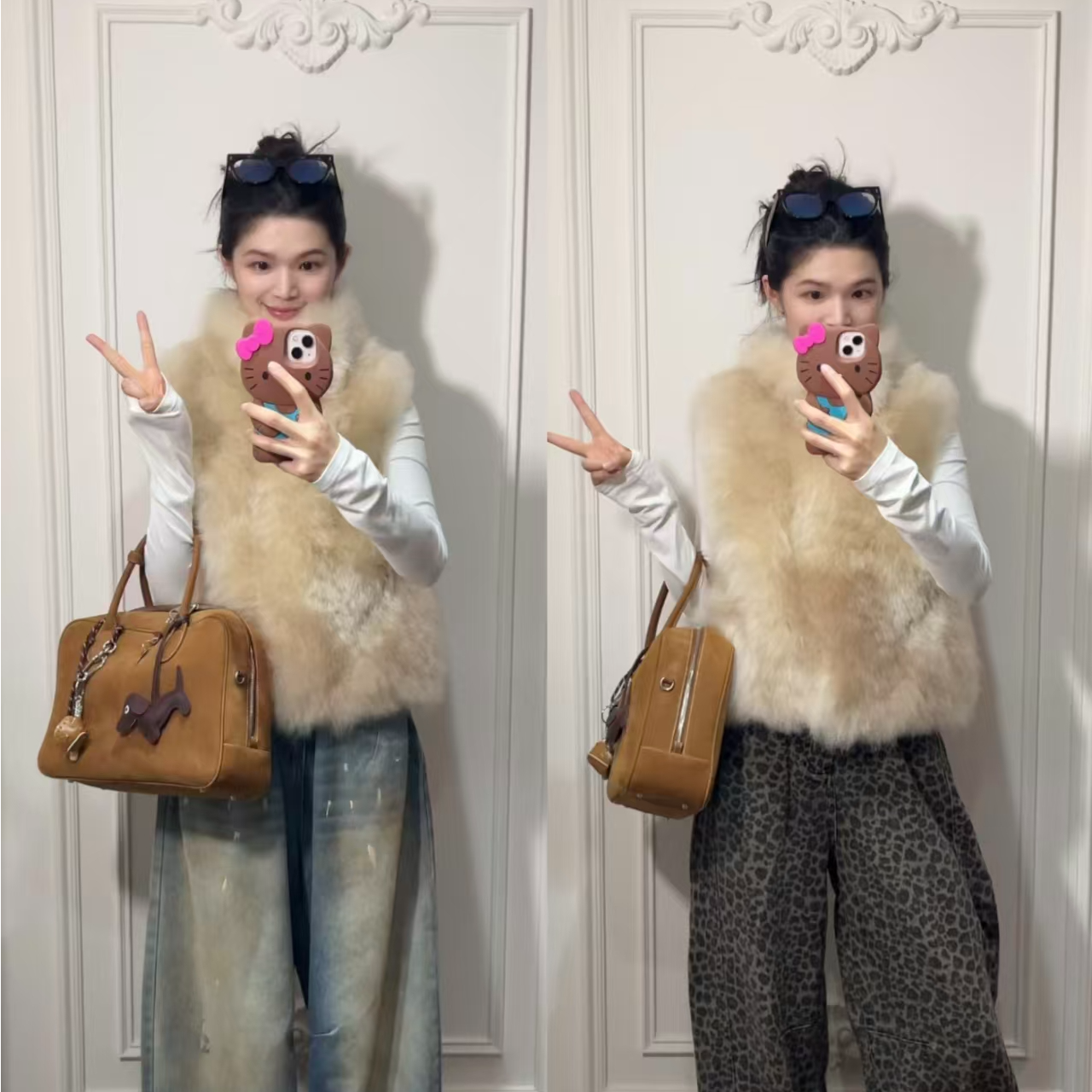 2025年冬日御寒神器羊毛绒皮毛一体马甲皮草