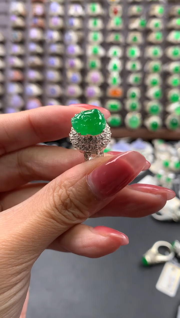 未镶嵌定制翡翠天然缅甸A货翡翠 12.7