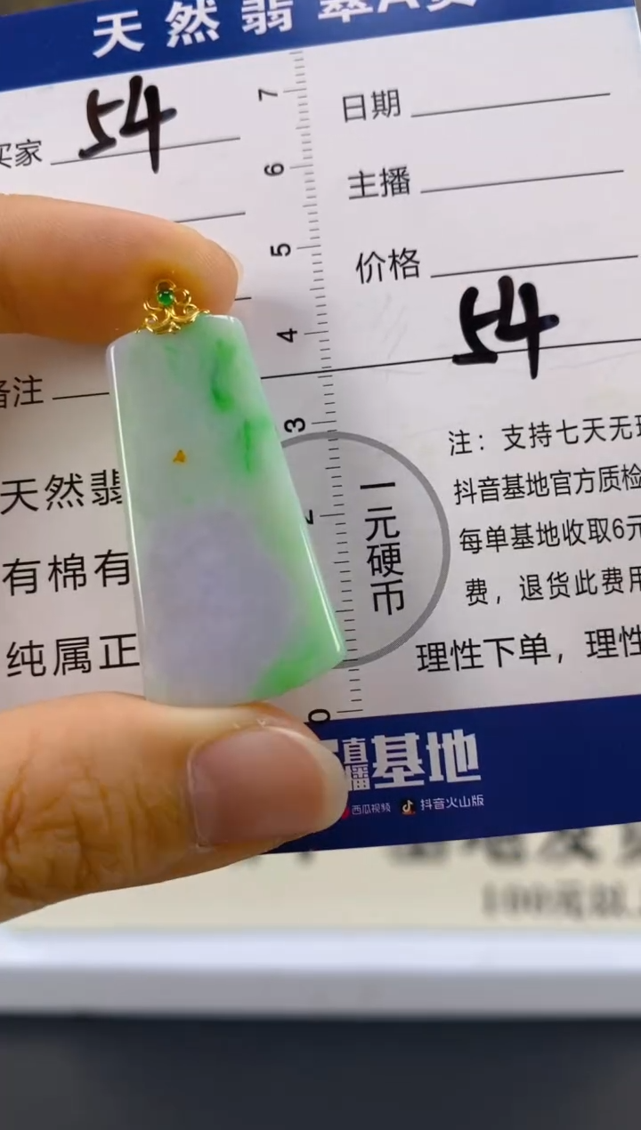 【闪购商品】翡翠颈饰18K金镶嵌天然A货翡翠