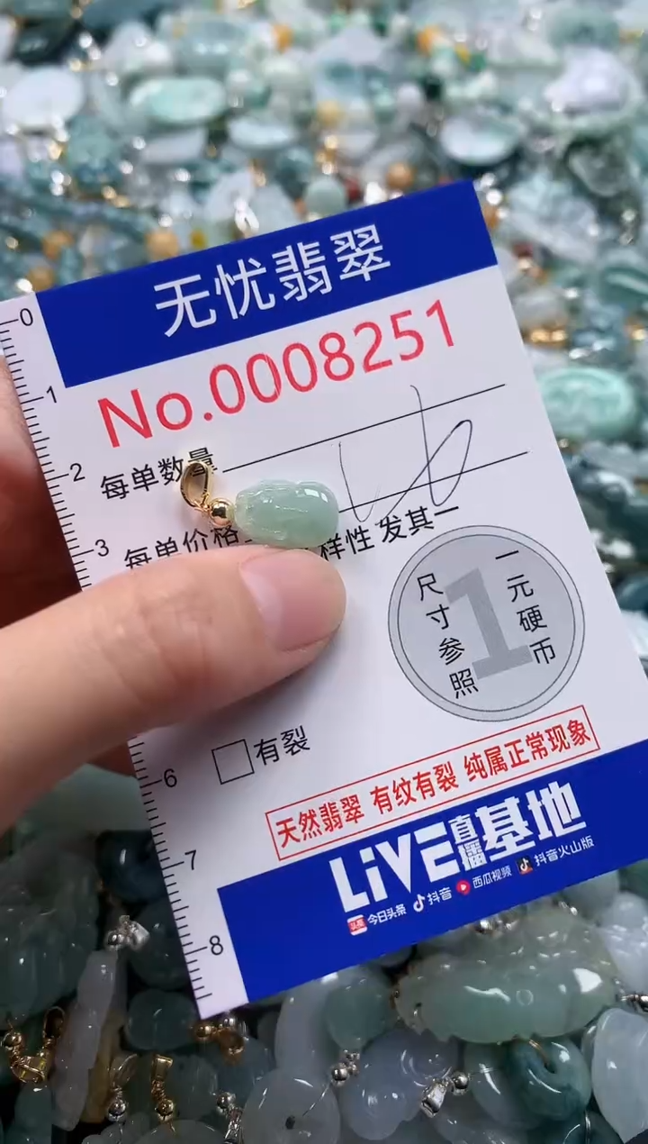 翡翠未镶嵌吊坠(不含链)8251