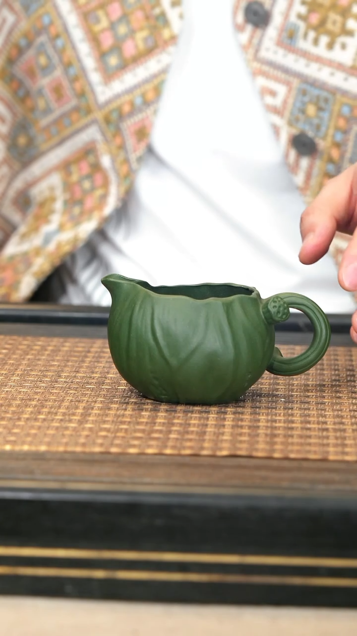 茶壶紫砂7《荷叶公道》民国绿