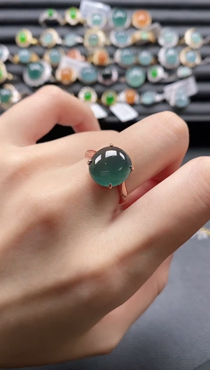 【闪购商品】翡翠戒指银S925镶嵌1111