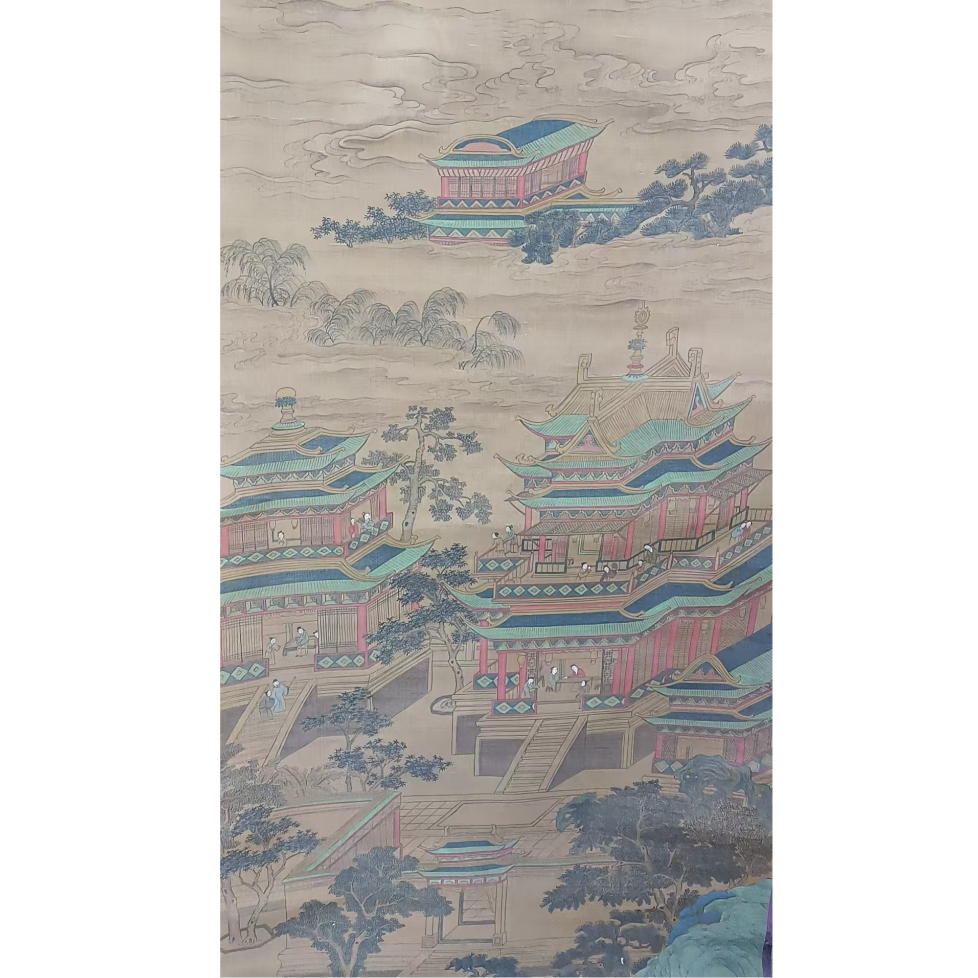仇     绢本大山水挂轴240*102