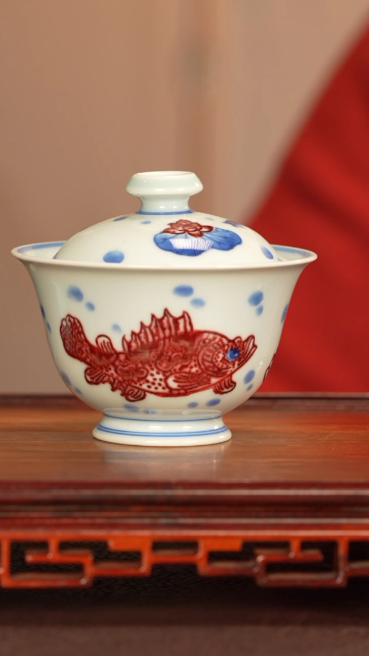 【闪购商品】盖碗永明尚玩窑景德镇纯手工陶瓷瓷瓷瓷-