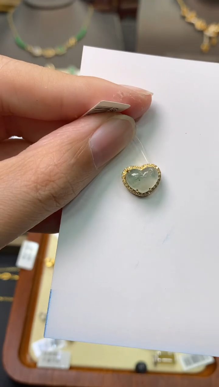 【闪购商品】翡翠颈饰18K金镶嵌净货13947