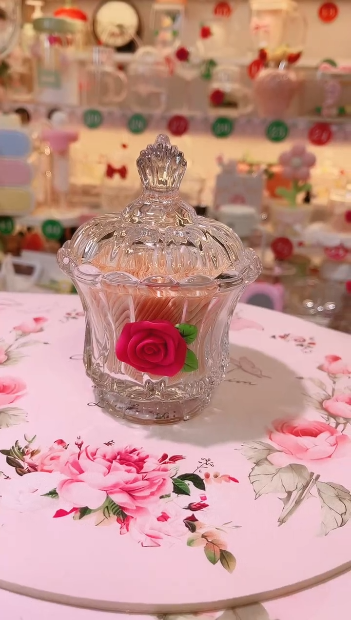 其他品质好发货快放心拍！玫瑰花玻璃牙签罐