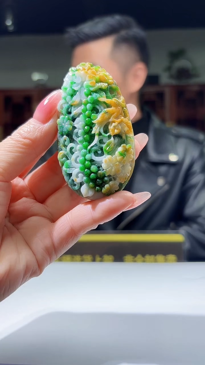 【闪购商品】定制翡翠未镶嵌D/0225/Y/喜上眉梢