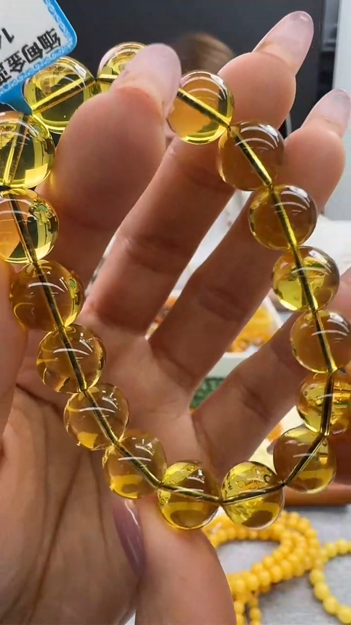 【闪购商品】琥珀手链未镶嵌106秒拍号