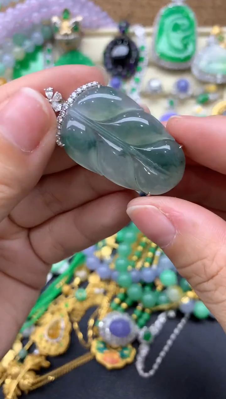 【闪购商品】翡翠颈饰18K金镶嵌219-中国好珍宝