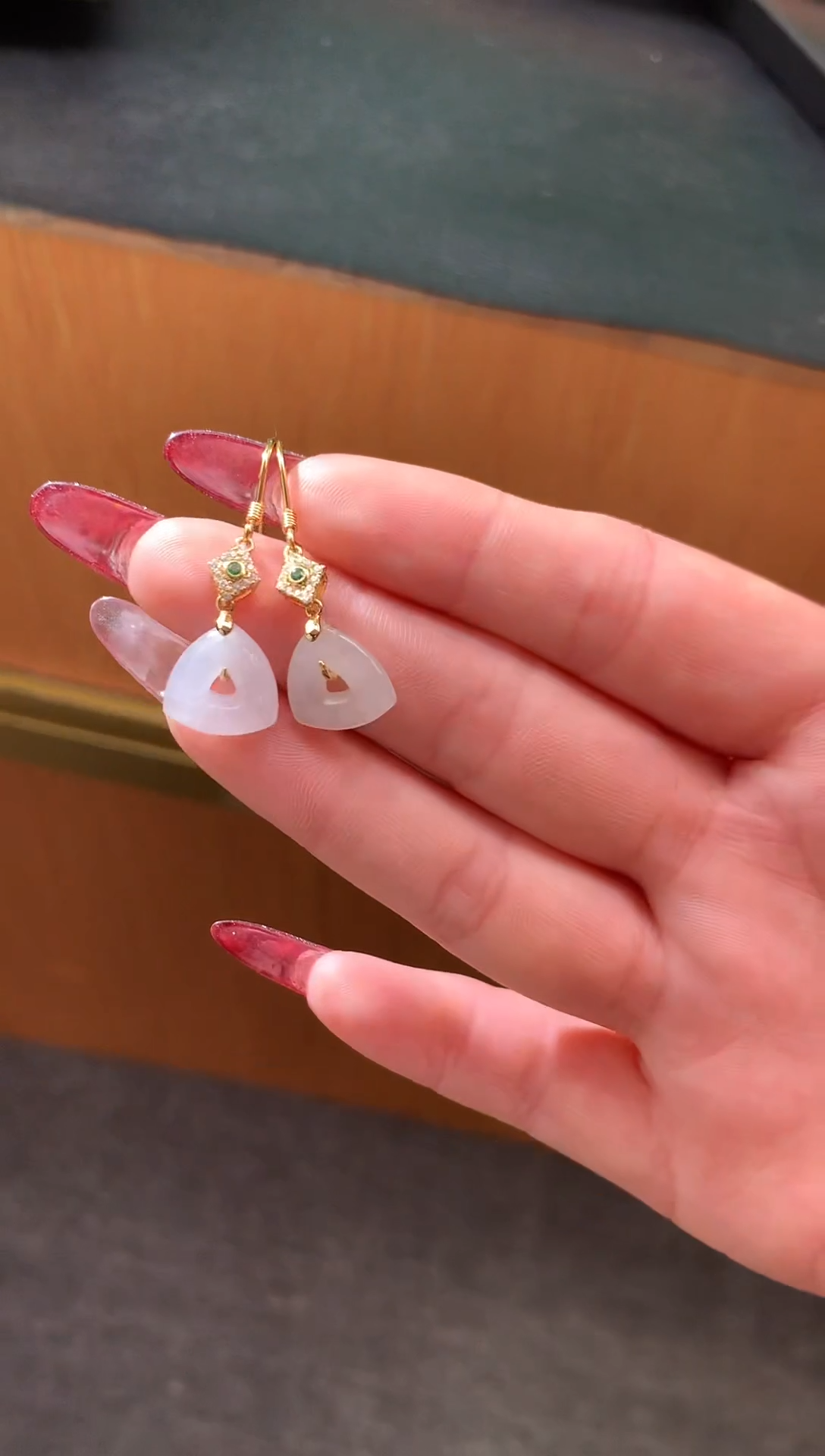 未镶嵌翡翠耳饰耳环