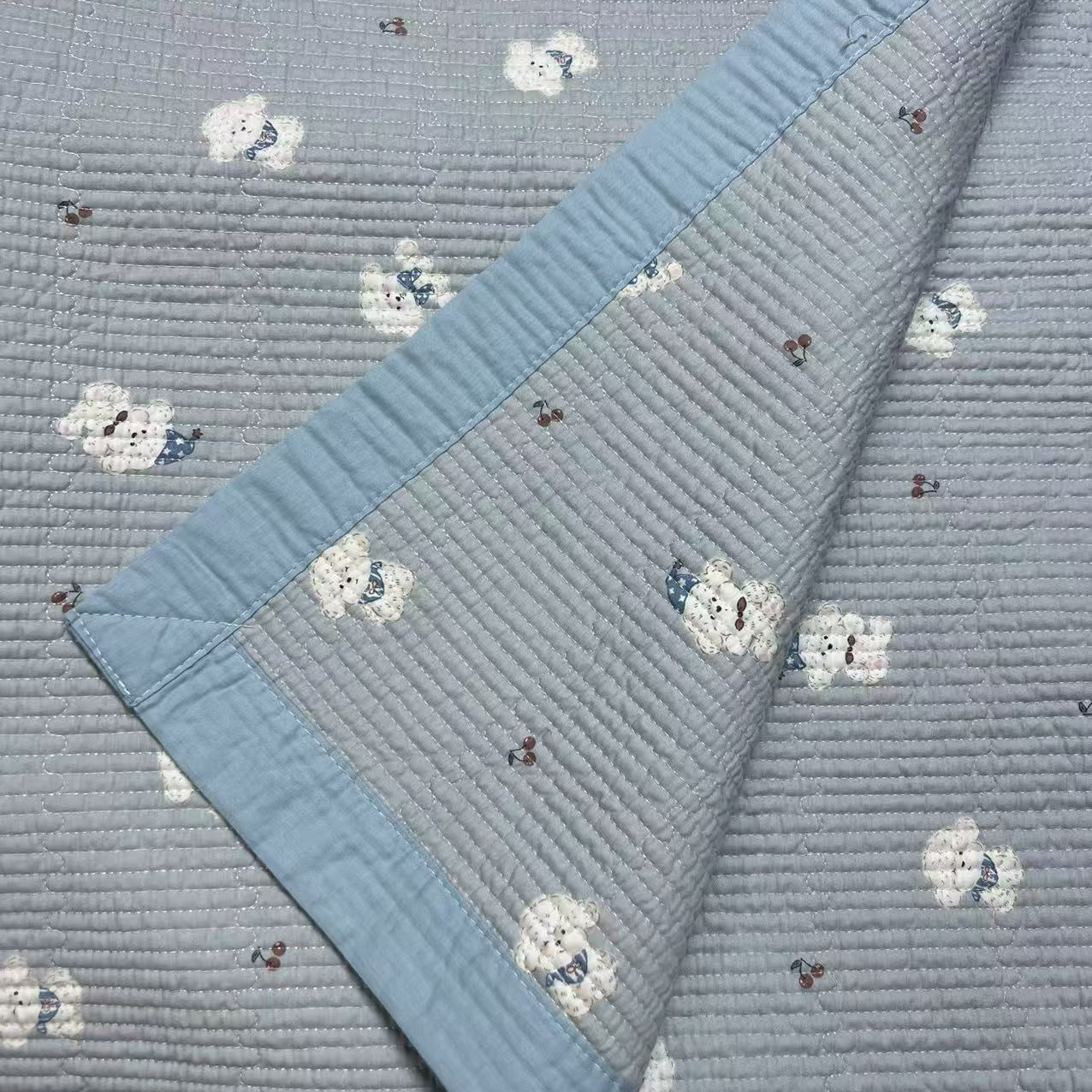 6-1  特价 微瑕2.22.4 双面高支纯棉斜纹 水洗棉花 床盖  NO退换