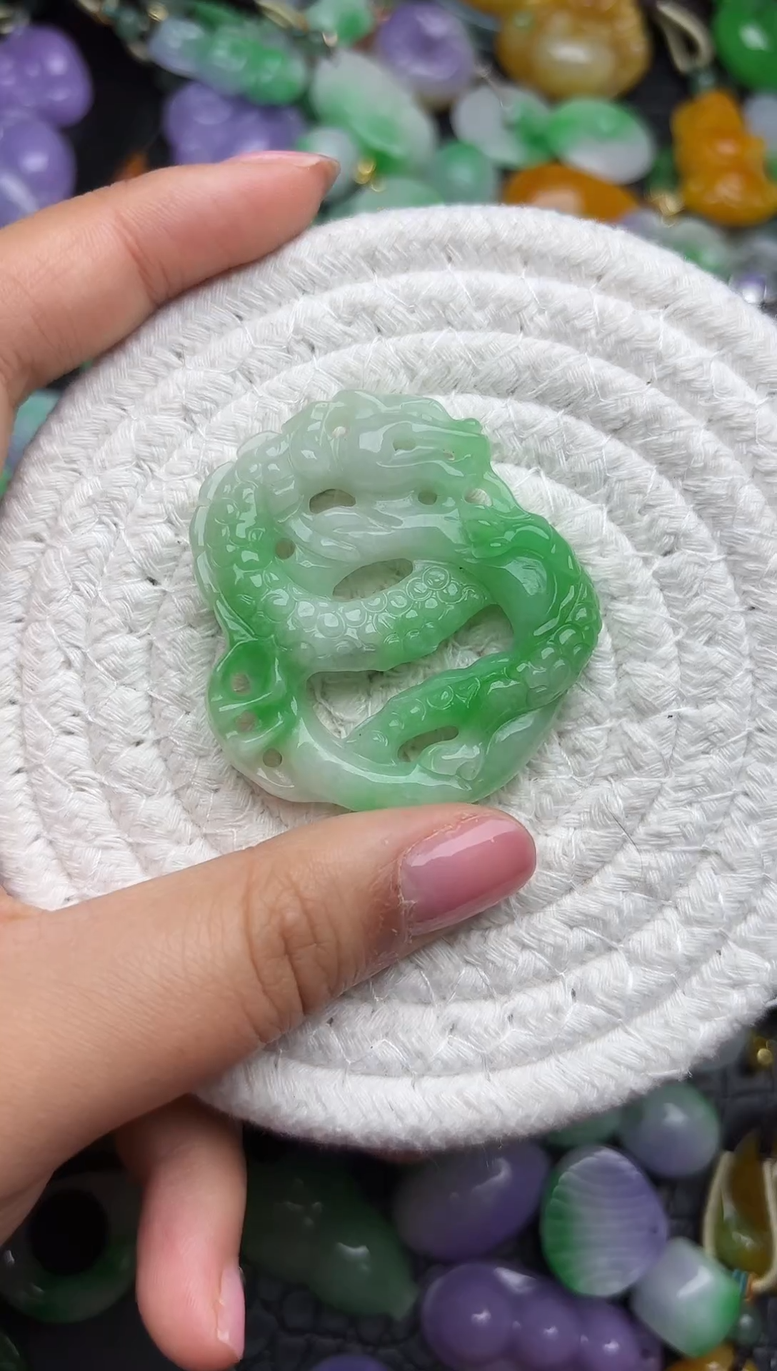 颈饰未镶嵌翡翠缅甸翡翠吊坠