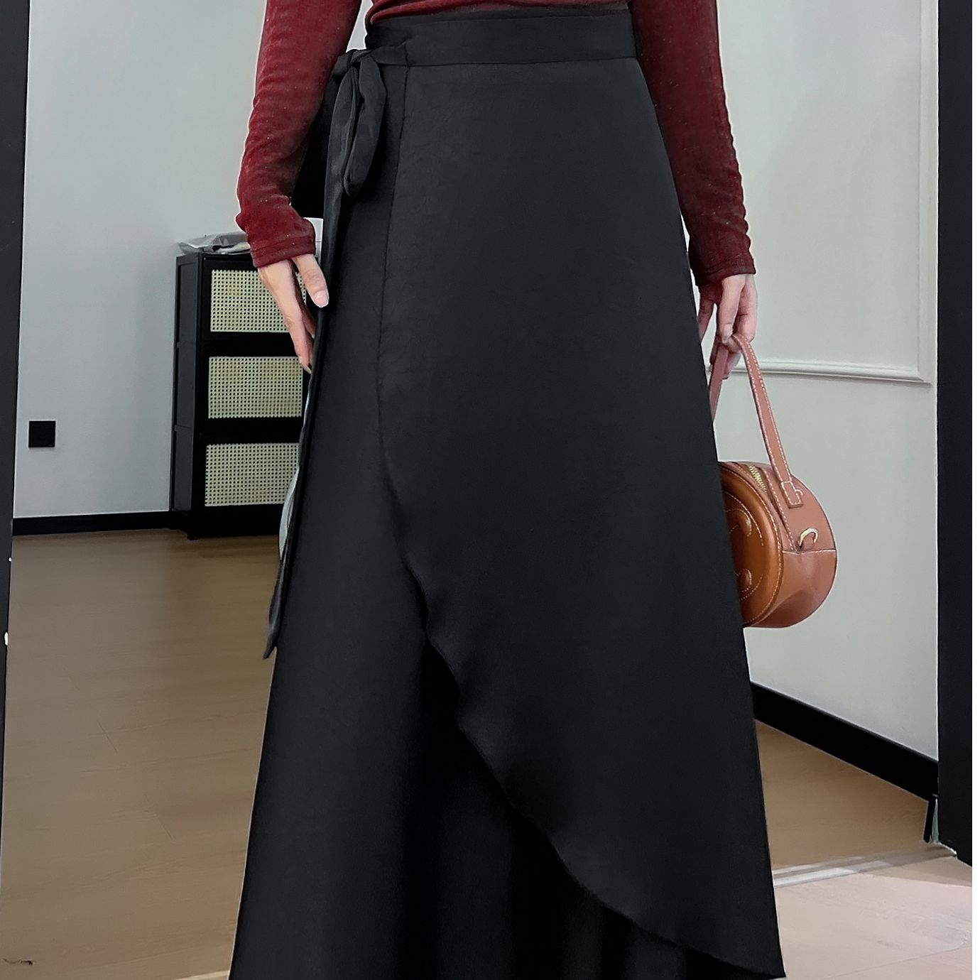 【焱焱家】异域风裹裙时尚气质高端大气长款高腰大摆显高显瘦百搭