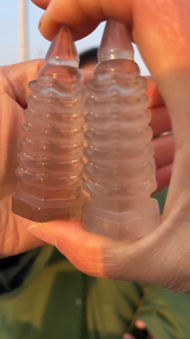 【闪购商品】水晶塔未镶嵌天然茶色文昌塔多样性发一